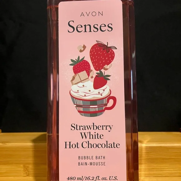 Avon Senses Strawberry White Hot Chocolate Bubble Bath. - Picture 2 of 2